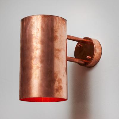 Hans Agne Jakobsson Large Hans Agne Jakobsson C 627 Rulle Copper Outdoor Sconce