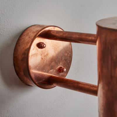 Hans Agne Jakobsson Large Hans Agne Jakobsson C 627 Rulle Copper Outdoor Sconce