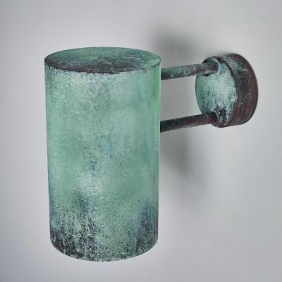 Hans Agne Jakobsson Large Hans Agne Jakobsson C 627 Rulle Verdigris Patinated Outdoor Sconce