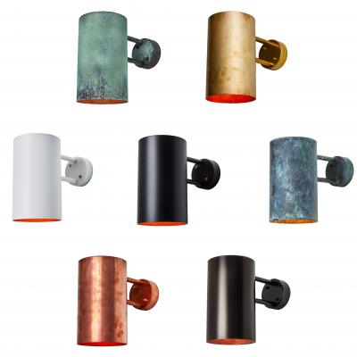 Hans Agne Jakobsson Large Hans Agne Jakobsson C 627 Rulle Verdigris Patinated Outdoor Sconce