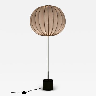 Hans Agne Jakobsson Mid Century Floor Lamp in Brass Fabric by Hans Agne Jakobsson 1950s