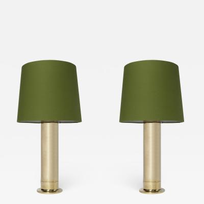 Hans Agne Jakobsson Pair of B132 59 Brass Table Lamps by Hans Agne Jakobsson