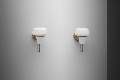 Hans Agne Jakobsson Pair of Brass Wall Lights by Hans Agne Jakobsson Sweden 2nd half of the 20th C