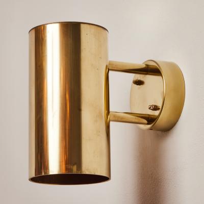 Hans Agne Jakobsson Pair of Hans Agne Jakobsson C 627 110 Rulle Raw Brass Outdoor Sconces