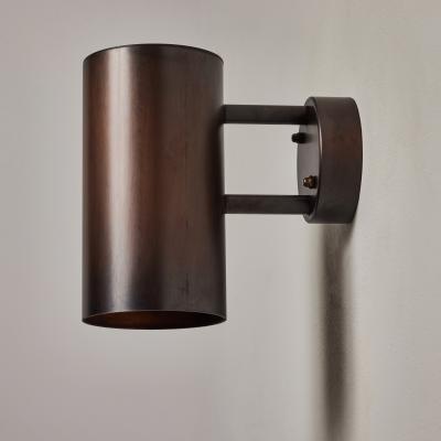 Hans Agne Jakobsson Pair of Hans Agne Jakobsson C627 110 Rulle Brown Patinated Outdoor Sconces
