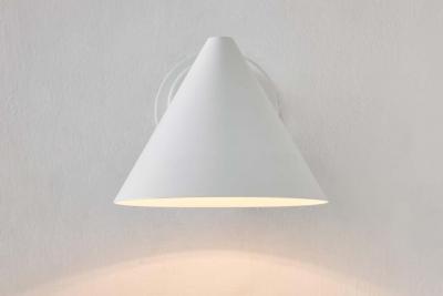 Hans Agne Jakobsson Pair of Hans Agne Jakobsson Mini Tratten Outdoor Sconces in White