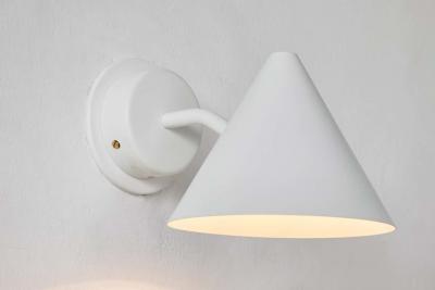 Hans Agne Jakobsson Pair of Hans Agne Jakobsson Mini Tratten Outdoor Sconces in White