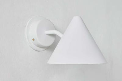 Hans Agne Jakobsson Pair of Hans Agne Jakobsson Mini Tratten Outdoor Sconces in White
