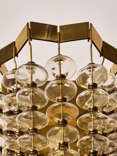 Hans Agne Jakobsson Pair of Hans Agne Jakobsson Model V 258 Estrella Brass and Glass Wall Sconces