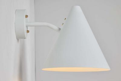 Hans Agne Jakobsson Pair of Hans Agne Jakobsson Tratten Outdoor Sconces in White