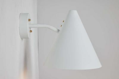 Hans Agne Jakobsson Pair of Hans Agne Jakobsson Tratten Outdoor Sconces in White