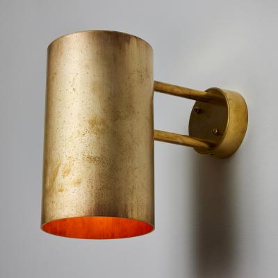 Hans Agne Jakobsson Pair of Large Hans Agne Jakobsson C 627 Rulle Brass Outdoor Sconces