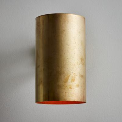 Hans Agne Jakobsson Pair of Large Hans Agne Jakobsson C 627 Rulle Brass Outdoor Sconces