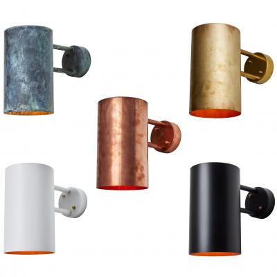 Hans Agne Jakobsson Pair of Large Hans Agne Jakobsson C 627 Rulle Brass Outdoor Sconces