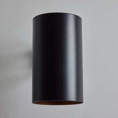 Hans Agne Jakobsson Pair of Large Hans Agne Jakobsson C 627 Rulle Outdoor Sconces in Black