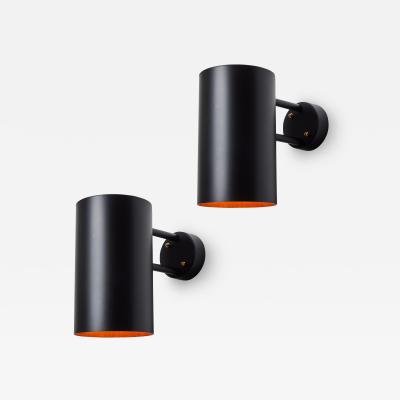 Hans Agne Jakobsson Pair of Large Hans Agne Jakobsson C 627 Rulle Outdoor Sconces in Black