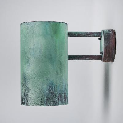 Hans Agne Jakobsson Pair of Large Hans Agne Jakobsson C 627 Rulle Verdigris Outdoor Sconces