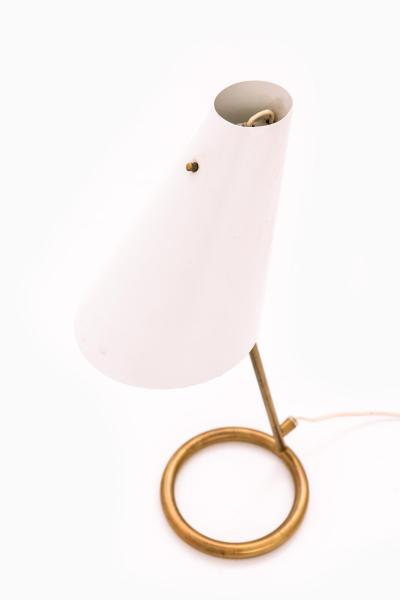 Hans Agne Jakobsson Pair of Table Lamps in Brass Lacquer and Metal by Hans Agne Jakobsson 1950s