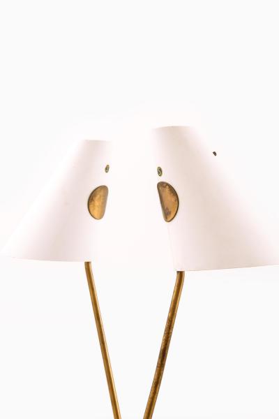Hans Agne Jakobsson Pair of Table Lamps in Brass Lacquer and Metal by Hans Agne Jakobsson 1950s