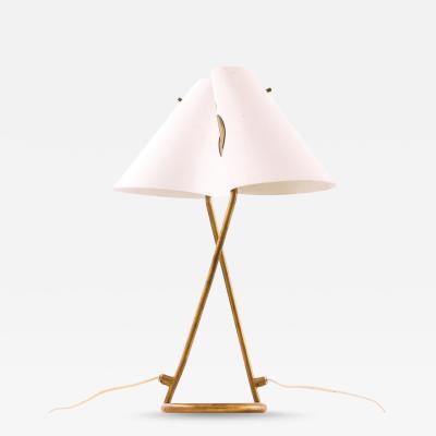 Hans Agne Jakobsson Pair of Table Lamps in Brass Lacquer and Metal by Hans Agne Jakobsson 1950s