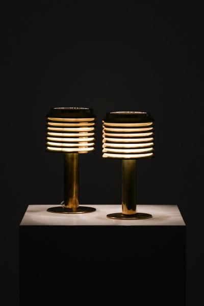 Hans Agne Jakobsson Pair of Table Lamps in Brass by Hans Agne Jakobsson 1950s