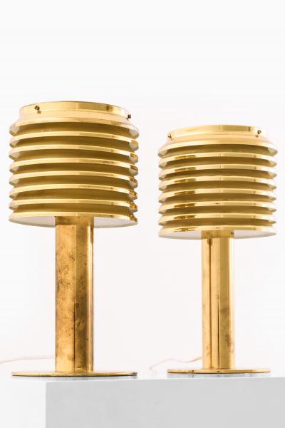 Hans Agne Jakobsson Pair of Table Lamps in Brass by Hans Agne Jakobsson 1950s