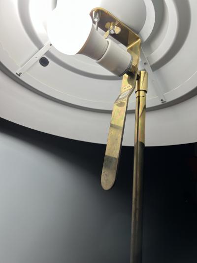 Hans Agne Jakobsson RARE MID CENTURY SWEDISH BRASS CONICAL SHADE DESK LAMP