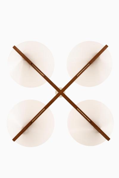 Hans Agne Jakobsson Rare Ceiling Lamp with Striking Geometric Frame by Hans agne Jakobsson 1960s