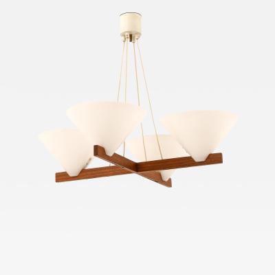 Hans Agne Jakobsson Rare Ceiling Lamp with Striking Geometric Frame by Hans agne Jakobsson 1960s