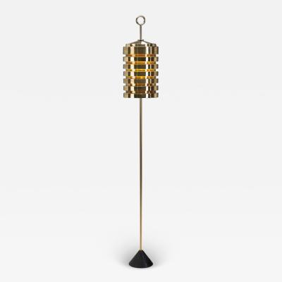 Hans Agne Jakobsson Rare Hans Agne Jakobsson Brass Floor Lamp for AB Markaryd Sweden ca 1960s