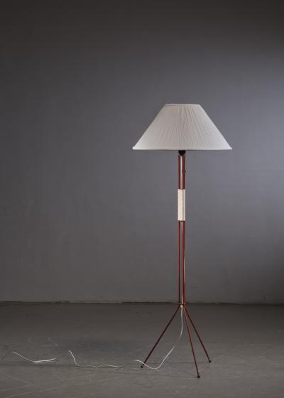 Hans Agne Jakobsson Red metal floor lamp