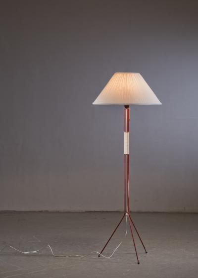 Hans Agne Jakobsson Red metal floor lamp