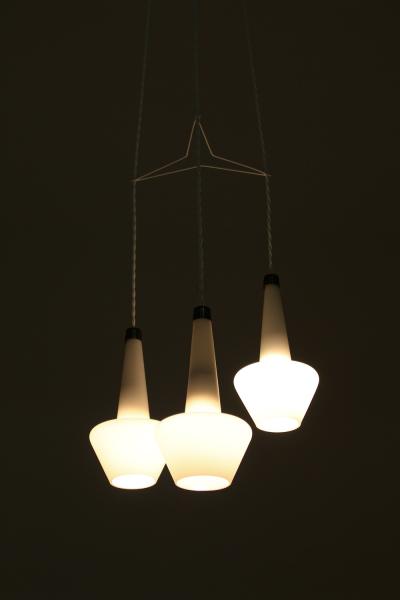 Hans Agne Jakobsson Scandinavian Midcentury Pendant T272 in Opaline Glass by Hans Agne Jakobsson