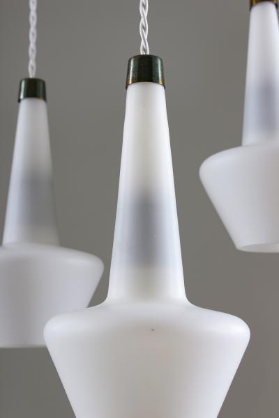 Hans Agne Jakobsson Scandinavian Midcentury Pendant T272 in Opaline Glass by Hans Agne Jakobsson