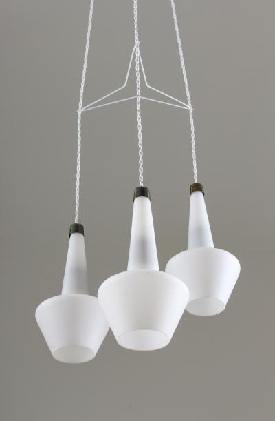 Hans Agne Jakobsson Scandinavian Midcentury Pendant T272 in Opaline Glass by Hans Agne Jakobsson