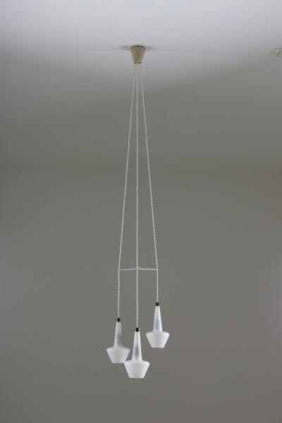 Hans Agne Jakobsson Scandinavian Midcentury Pendant T272 in Opaline Glass by Hans Agne Jakobsson