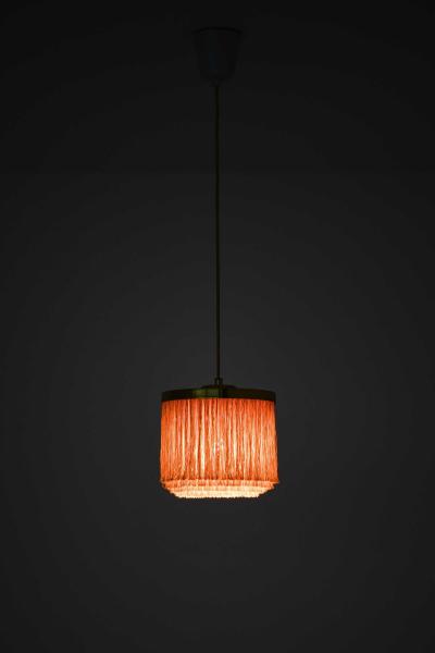 Hans Agne Jakobsson Scandinavian Modern Ceiling Lamp in Beige and Gold By Hans Agne Jakobsson 1965