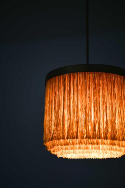 Hans Agne Jakobsson Scandinavian Modern Ceiling Lamp in Beige and Gold By Hans Agne Jakobsson 1965