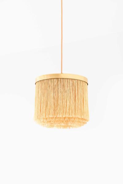 Hans Agne Jakobsson Scandinavian Modern Ceiling Lamp in Beige and Gold By Hans Agne Jakobsson 1965