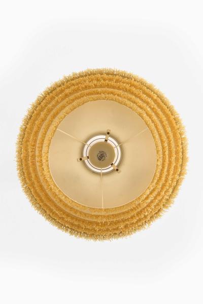 Hans Agne Jakobsson Scandinavian Modern Ceiling Lamp in Brass Silk by Hans Agne Jakobsson 1960s