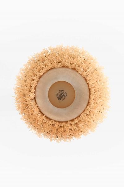 Hans Agne Jakobsson Scandinavian Modern Ceiling Lamp in Brass and Silk By Hans Agne Jakobsson 1965