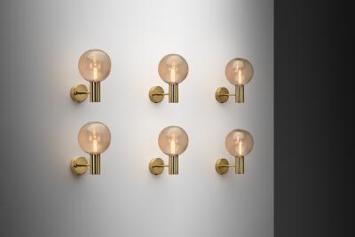 Hans Agne Jakobsson Set of Six Hans Agne Jakobsson V 149 Wall Sconces Sweden 1960s