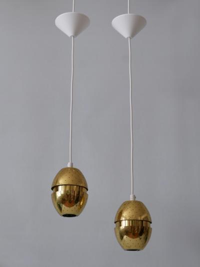 Hans Agne Jakobsson Set of Two Egg Pendant Lamps by Hans Agne Jakobsson for AB Markaryd Sweden