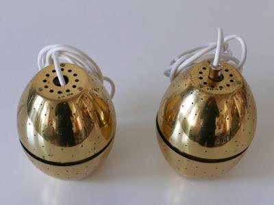 Hans Agne Jakobsson Set of Two Egg Pendant Lamps by Hans Agne Jakobsson for AB Markaryd Sweden