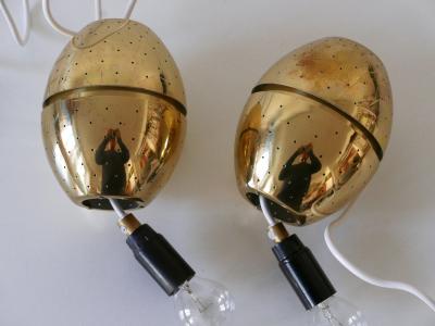 Hans Agne Jakobsson Set of Two Egg Pendant Lamps by Hans Agne Jakobsson for AB Markaryd Sweden