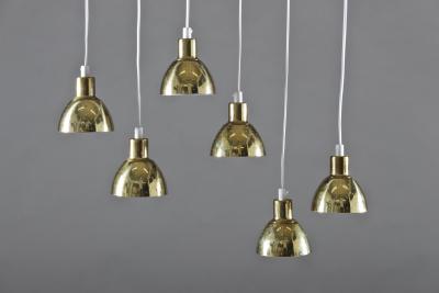 Hans Agne Jakobsson Small Pendants Flora in Perforated Brass by Hans Agne Jakobsson