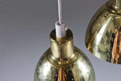 Hans Agne Jakobsson Small Pendants Flora in Perforated Brass by Hans Agne Jakobsson
