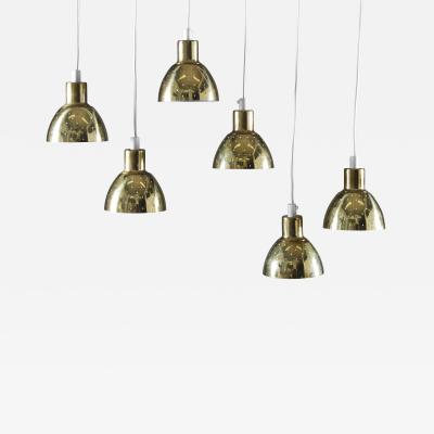 Hans Agne Jakobsson Small Pendants Flora in Perforated Brass by Hans Agne Jakobsson