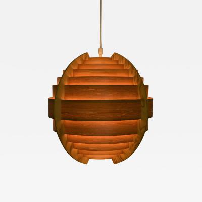 Hans Agne Jakobsson Swedish Ellysett Pine Sphere Pendant Lamp Designed by Hans Agne Jakobsson 1960 s