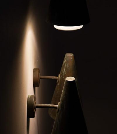 Hans Agne Jakobsson Swedish Outdoor Wall Lamps in Copper by Hans Agne Jakobsson